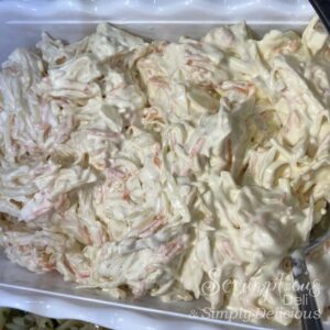 Homemade creamy coleslaw.